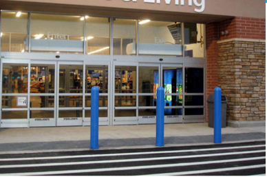 Blue Dome Top Bollard